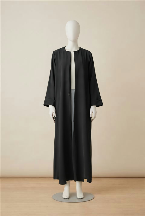 Mannequin in an open-front abaya